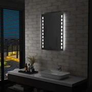 vidaXL Kúpeľňové nástenné zrkadlo s LED osvetlením 60x80 cm