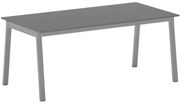 Rokovací kancelársky stôl PRIMO BASIC, 180x90 cm, sivostrieborná podnož, grafit