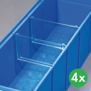 Allit Deliče pre plastové boxy ShelfBox, 85 mm, 4 ks