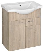 Aqualine Aqualine, KERAMIA FRESH umývadlová skrinka 60x74x33,7cm,dub platin, 50066