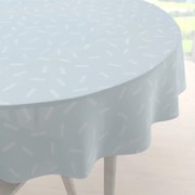 Biante Dekoračný okrúhly obrus PM-063 Konfety na pastelovo modrosivom Ø 110 cm