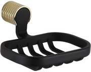 Mexen Base, nástenná mydelnička, čierna - zlatá lesklá, 7088251-57