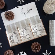 SENTOP | Vianočné ozdoby z dreva a plastu, Vianočné dekorácie drevené , drevené doplnky PR0103-Christmas decorati HEU-