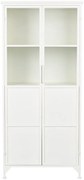 Biela kovová vitrína 35x150 cm Miya – White Label