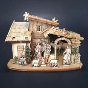 AMADEA Drevený skladací betlehem 3D 6 cm