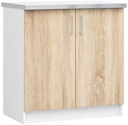 Spodná kuchynská skrinka s doskou LIMA S80 biela / dub sonoma