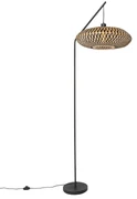 Orientálna stojaca lampa čierna bambus - Ostrava