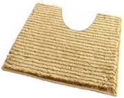 ROUTNER Kúpeľňová predložka PESCINA Béžová 10606 - Béžová / 50 x 50 cm WC s výkrojom 10606