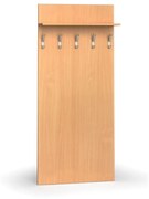 Vešiaková stena PRIMO WOOD, 5 háčikov, polica, buk