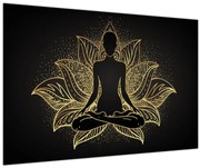 Obraz siluety v lotusovom kvete (90x60 cm)