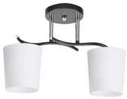 Luster na tyči ESNYR 2xE27/40W/230V čierna/biela