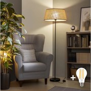 Brilagi - LED stojacia lampa CERIA 1xE27/40W/230V, priemer 50 cm, béžová/čierna