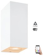 WiZ - LED RGBW Stmievateľné nástenné svietidlo UP&DOWN 2xGU10/4,7W/230V biela Wi-Fi