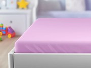Jersey plachta do detskej postieľky EXCLUSIVE 60x120 cm fialová