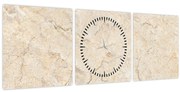 Obraz - Mramorová doska (s hodinami) (90x30 cm)