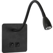 Brilagi - LED Flexibilná nástenná lampa MAYA Double LED/4W/230V + LED/3W čierna BG1063