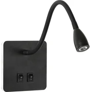 Brilagi - LED Flexibilná nástenná lampa MAYA Double LED/4W/230V + LED/3W čierna BG1063