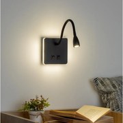 Brilagi - LED Flexibilná nástenná lampa MAYA Double LED/4W/230V + LED/3W čierna