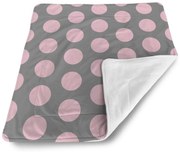 Sablio Deka pre bábätko Veľké ružové bodky - 80x100 cm