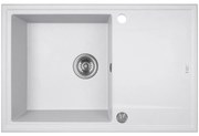 Laveo Megalo, 1-komorový granitový drez 780x500x185 mm, biela, LAV-SBE_611T