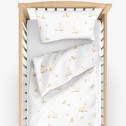 Goldea veľkonočné detské bavlnené obliečky do postieľky - kačice 90 x 120 a 40 x 60 cm