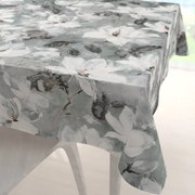 Biante Zamatový štvorcový obrus Tamara TMR-016 Designové kvetiny na sivozelenom 50x50 cm