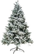DECOLED Biely umelý vianočný stromček, 180 cm, smrek Flock s 2D a 3D ihličím