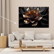 Gario Obraz na plátne Čiernozlatý lotosový kvet Rozmery: 100 x 70 cm
