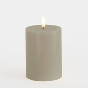 SIRIUS LED vosková sviečka Sille, svetlosivá, 7,5 x 10 cm