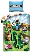 Bavlnené posteľné obliečky Minecraft - motív Farma- 100% bavlna - 70 x 90 cm + 140 x 200 cm