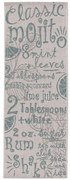 Koberec Cottage Letters beige/spa blue 60x180cm