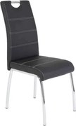 Jedálenská stolička Susi, čierna ekokoža%
