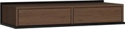 Závesná konzola Zenar 100 cm so zásuvkami - elegantný orech / čierny