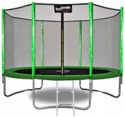Trampolína s vonkajšou sieťou 252 cm - ZELENÁ