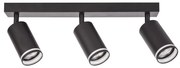 Bodové svietidlo PIPE 3xGU10/10W/230V čierne