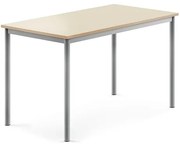 Stôl SONITUS, 1200x700x720 mm, HPL - breza, strieborná