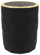 Odpadkový kôš Lorantos, čierna/so zlatými prvkami 6L