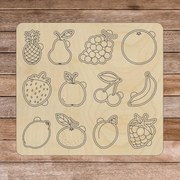 Drevená montessori vkladačka pre deti - OVOCIE | SENTOP H001
