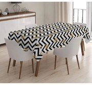 Vianočný obrus s prímesou bavlny Minimalist Cushion Covers Happy New Year, 140 x 180 cm