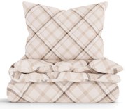 Bavlnené obliečky Renforcé – Káro krémové