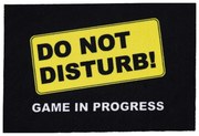 Mercury Flooring, Rohožka Do not disturb (game in progress) 40x60 cm, 40x60, čierna, žltá