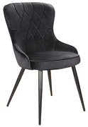 Jedálenská stolička Lotus Velvet, čierna