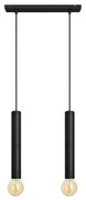 Luster na lanku TUBA 2xE27/15W/230V čierna