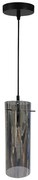 Závesné svietidlo Padova, 1x grafitové sklenené tienidlo, b