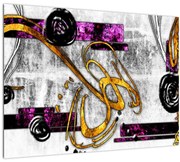 Sklenený obraz abstrakcie (70x50 cm)