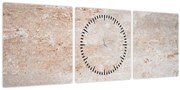 Obraz - Múr (s hodinami) (90x30 cm)