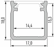 Led-Labs LED profil LUMINES typ Y biely lakovaný 1m