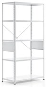 Policový regál FIRST, základná sekcia, 1960x1010x500 mm, biely