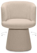 Otočné dizajnové kreslo YATO, béžové