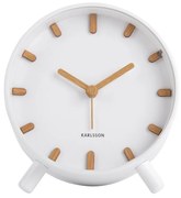 Karlsson 5943WH dizajnový budík 11 cm